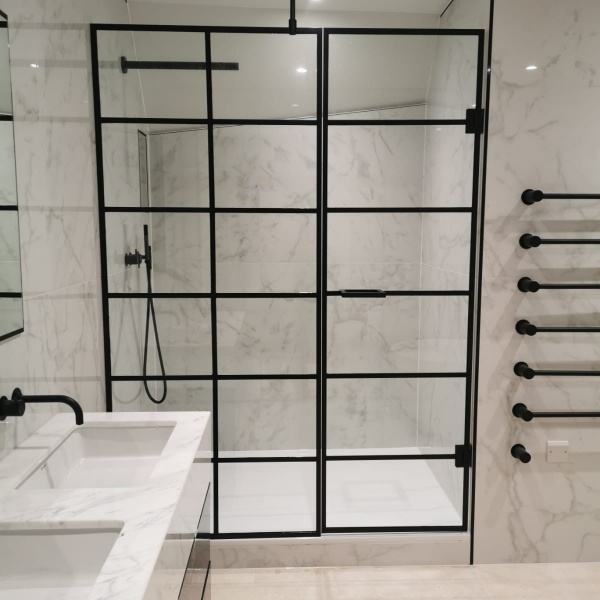 Black Matt Crittall Style Shower Enclosures, Screens, photo: 90